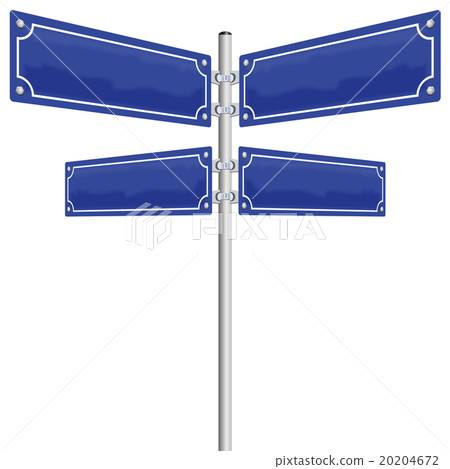 Blank Street Sign Panels - Stock Illustration [20204672] - PIXTA