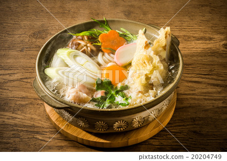 General hot pot udon in a pot with broth japanese food 20204749