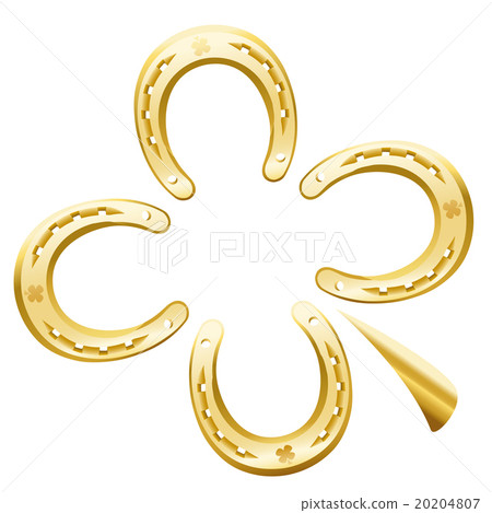 Clover Leaf Horseshoe Luck Symbol Clover Leaf Horseshoe Luck Symbol 20204807