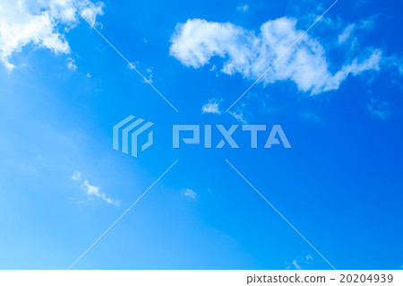 天空雲彩藍天白色雲彩綜合性背景材料照片材料 20204939