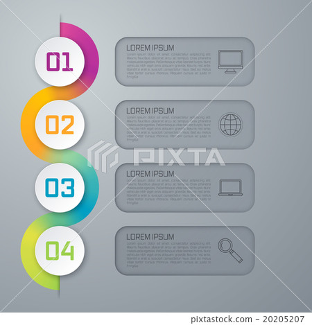 Modern infographics options template 20205207