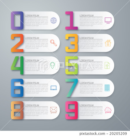 Vector illustration infographics ten options. 20205209