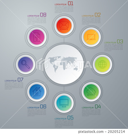 Vector circle elements for infographic Vector circle elements for infographic 20205214