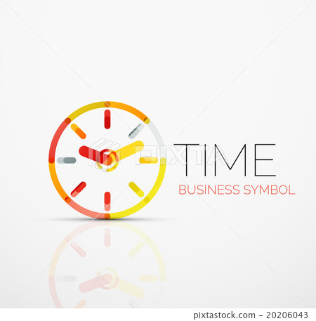 Vector abstract logo idea, time concept or clock 20206043