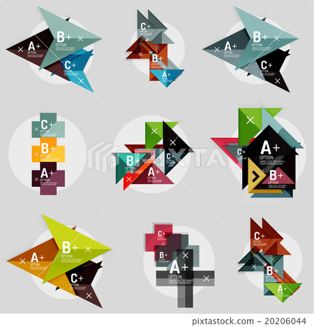 Vector geometrical banner set 20206044