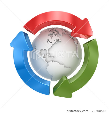 Arrows turning on world 20208565