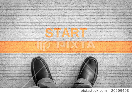 man standing on concrete floor man standing on concrete floor 20209498