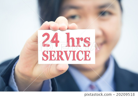 Businesswoman holding business message. 20209518