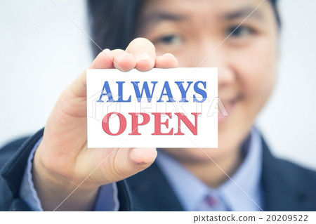 Businesswoman holding business message. 20209522