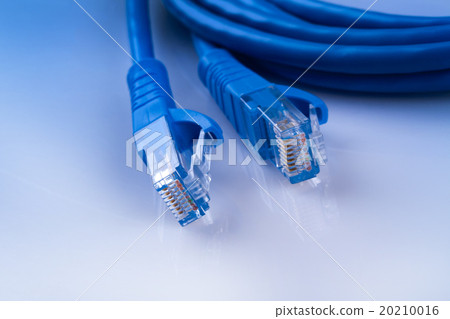 Blue Network Cable with molded RJ45 plug 20210016
