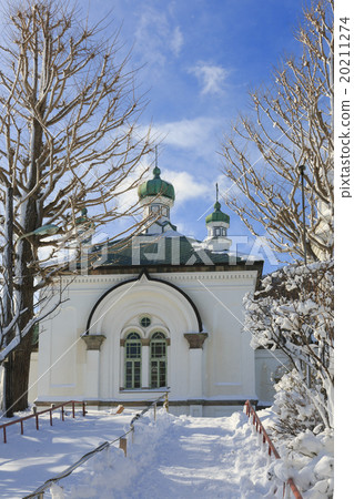 Hakodate Christian Orthodox Church (winter scene) 20211274