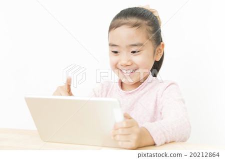 Study Children Studying at a tablet Tablet Girls ICT Education Education ICT Elementary School Children 20212864