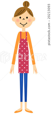 Apron woman (whole body) upright 20213093
