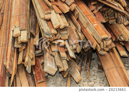 Close up Wooden plank stack 20213661