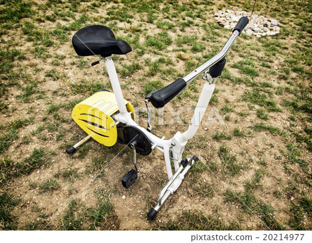 Stationary bike in outdoor space Stationary bike in outdoor space 20214977