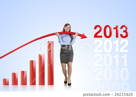 Woman with statistics curve Woman with statistics curve 20215820