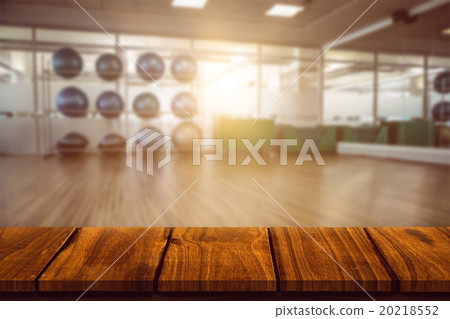 Composite image of wooden table Composite image of wooden table 20218552