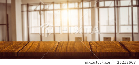 Composite image of wooden desk 20218668