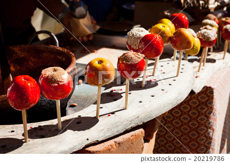 Candy apples for sale in market Candy apples for sale in market 20219786