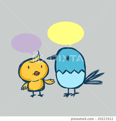 Cartoon chicken and friend - Stock Illustration [20221912] - PIXTA