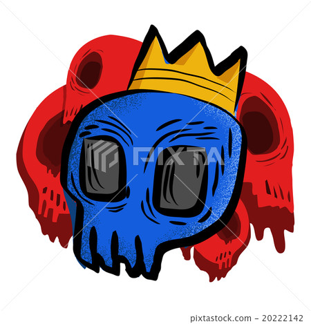 Blue skull with crown Blue skull with crown 20222142