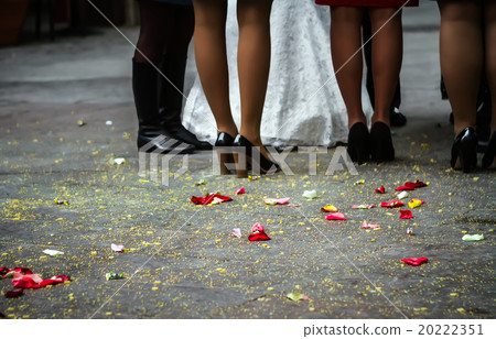 Bride with bridesmaids below Bride with bridesmaids below 20222351