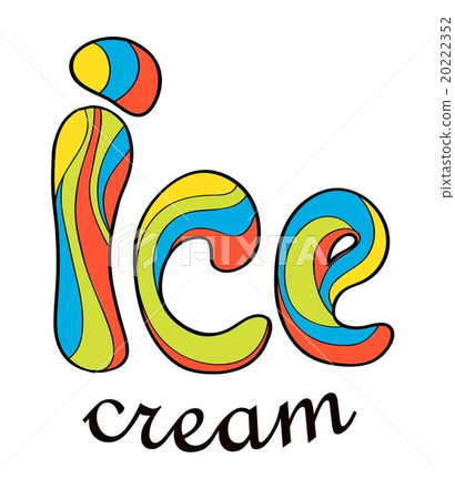Stylized text of Ice cream Stylized text of Ice cream 20222352