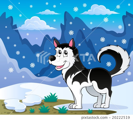 Husky dog theme image 2 20222519