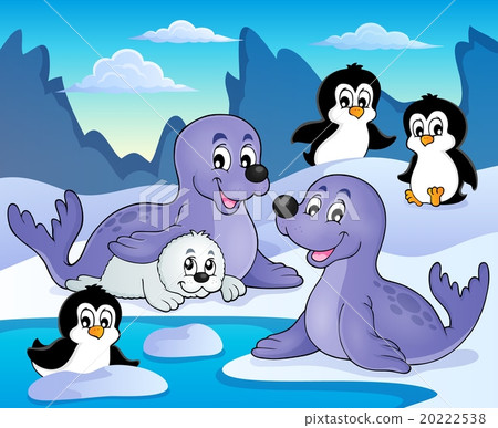 Seals and penguins theme image 1 Seals and penguins theme image 1 20222538
