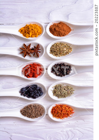 Spices in ceramic bowls Spices in ceramic bowls 20223887