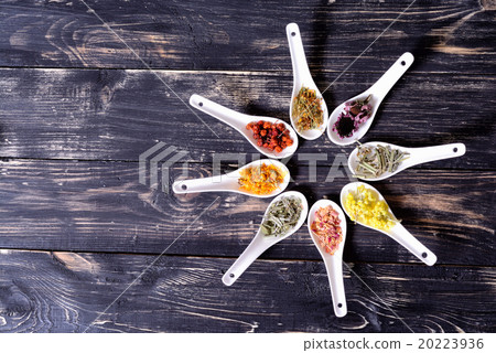 Herbs in ceramic bowls Herbs in ceramic bowls 20223936
