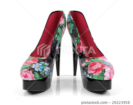 Female high heeled shoes, front view Female high heeled shoes, front view 20223958
