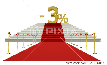 three percent discount - Stock Illustration [20226044] - PIXTA