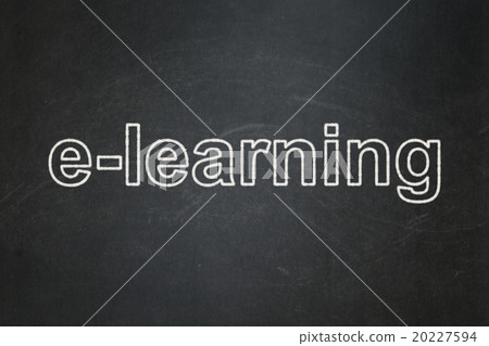 Education concept: E-learning on chalkboard 20227594