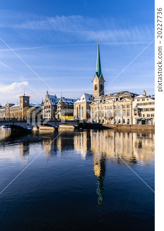Fraumanster church in Winter, Zurich, Switzerland 20227736