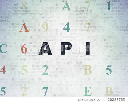 Database concept: Api on Digital Paper background - Stock Illustration ...