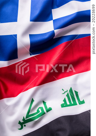 Greece and Irak. Greece and Irak flag Greece and Irak. Greece and Irak flag 20228699
