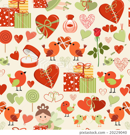 Pattern with hearts Pattern with hearts 20229040