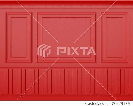 classic red wall ,3d render  20229179