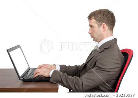 Businessman working on laptop 20230557