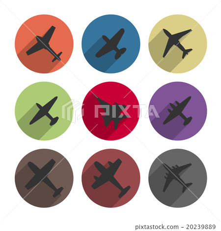 Icons airplanes, vector illustration. 20239889