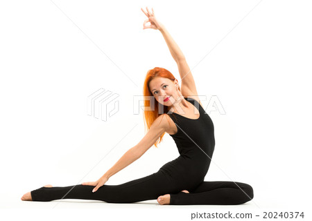 Sporty young woman doing yoga asana Sporty young woman doing yoga asana 20240374