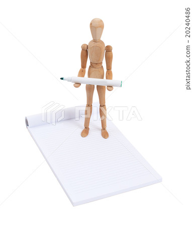 Wooden mannequin writing 20240486