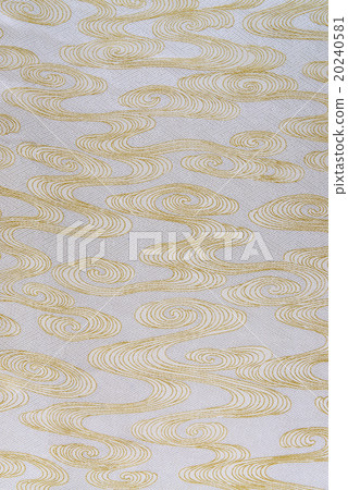 日本圖案真絲織物染色舊織物自來水圖案 20240581