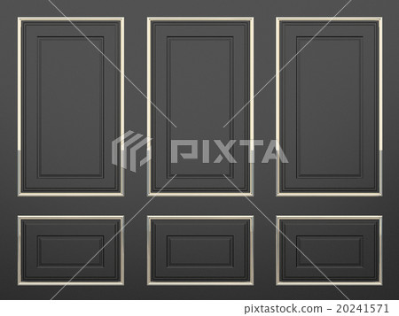 classic black wall ,3d render classic black wall ,3d render 20241571