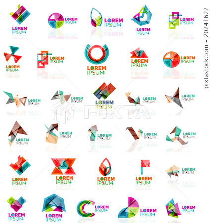 Collection of colorful abstract origami logos Collection of colorful abstract origami logos 20241622