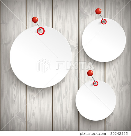 3 White Paper Circle Stickers Pin Wood 3 White Paper Circle Stickers Pin Wood 20242335