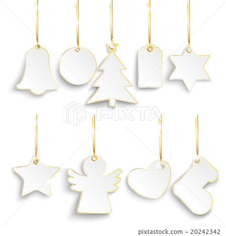 9 Christmas Golden Price Stickers Golden Ribbons 9 Christmas Golden Price Stickers Golden Ribbons 20242342