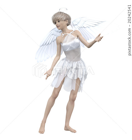 Cute angel perming 3DCG illustration material Cute angel perming 3DCG illustration material 20242541