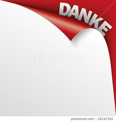 Danke Scrolled Corner Red Paper Cover 20242562